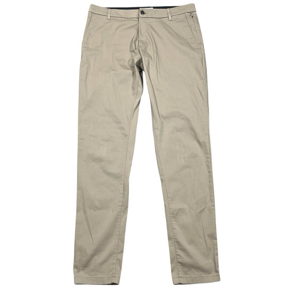 Birddogs Stretch Khakis Men 36x36, Fits 36x35 Tan Unlined Performance Golf Pants